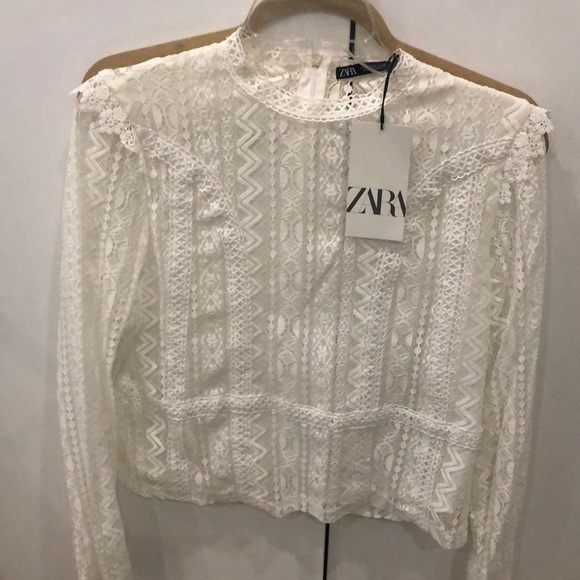 Gorgeous Zara White Lace Top - Picture 1 of 5
